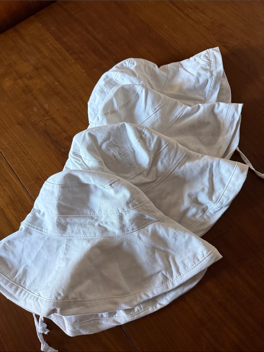 Adult White Sun Hat One-Piece - Lightweight Bucket Hat